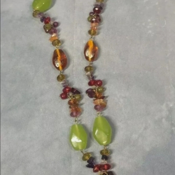 Vintage VCLM *Signed* Beaded Necklace.With clusters of beads, Fashion - Picture 4 of 10